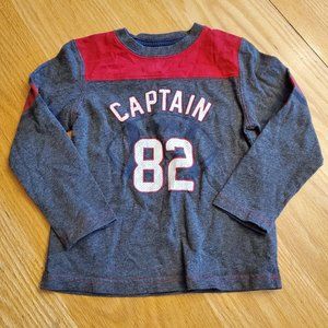 Jumping Beans Gray/Maroon "Captain 82" Jersey Size 3T